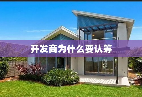 开发商为什么要认筹