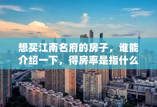 想买江南名府的房子，谁能介绍一下，得房率是指什么？