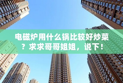 电磁炉用什么锅比较好炒菜？求求哥哥姐姐，说下！