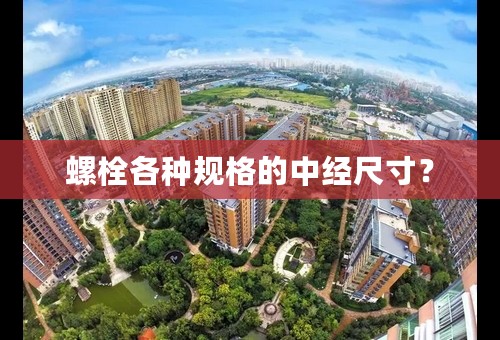 螺栓各种规格的中经尺寸？