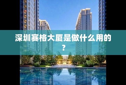 深圳赛格大厦是做什么用的？