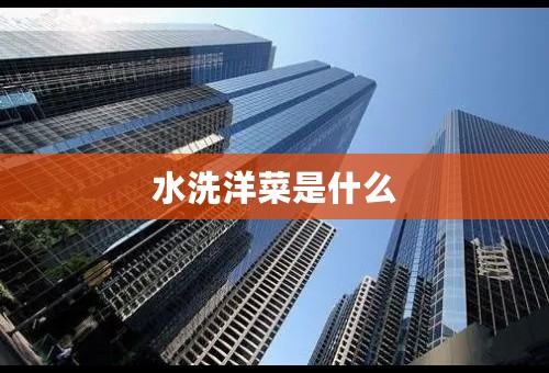水洗洋菜是什么