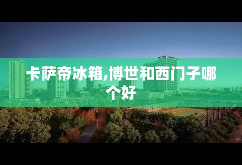 卡萨帝冰箱,博世和西门子哪个好