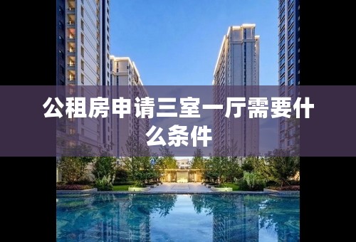公租房申请三室一厅需要什么条件