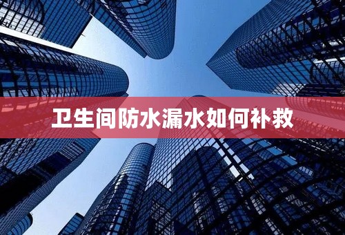 卫生间防水漏水如何补救