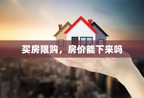 买房限购，房价能下来吗