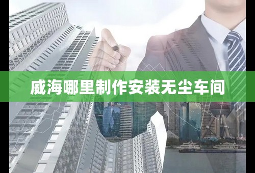 威海哪里制作安装无尘车间