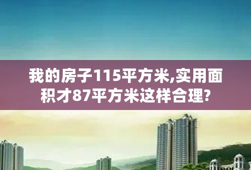 我的房子115平方米,实用面积才87平方米这样合理?
