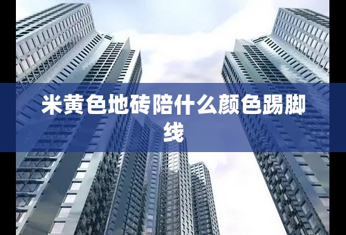 米黄色地砖陪什么颜色踢脚线