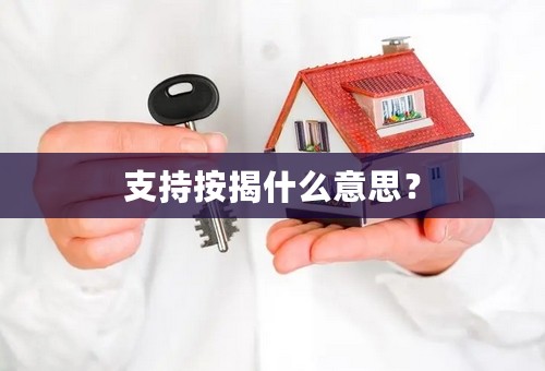 支持按揭什么意思？