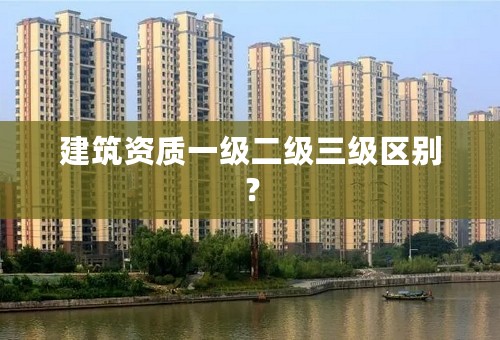 建筑资质一级二级三级区别？