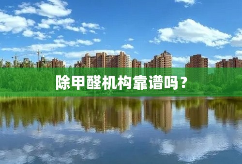 除甲醛机构靠谱吗？
