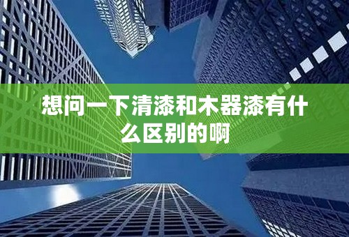 想问一下清漆和木器漆有什么区别的啊
