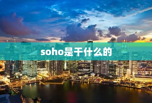 soho是干什么的