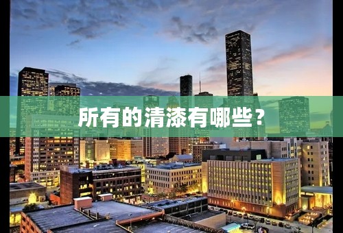 所有的清漆有哪些？