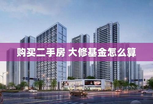 购买二手房 大修基金怎么算