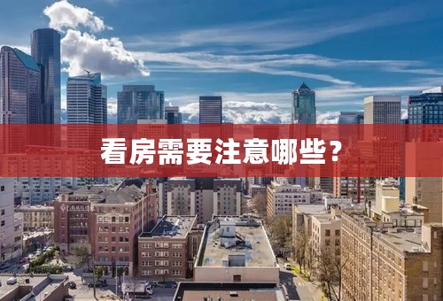看房需要注意哪些？