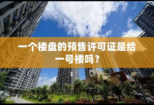 一个楼盘的预售许可证是给一号楼吗？