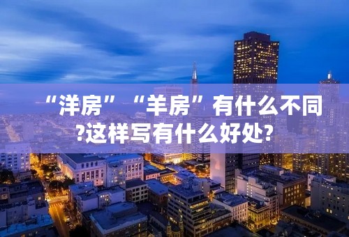 “洋房”“羊房”有什么不同?这样写有什么好处?
