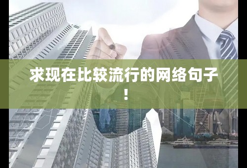 求现在比较流行的网络句子！