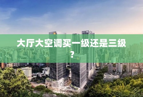 大厅大空调买一级还是三级？