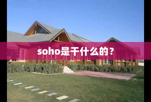 soho是干什么的？