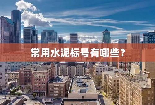 常用水泥标号有哪些？