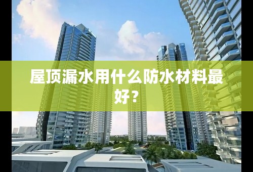 屋顶漏水用什么防水材料最好？