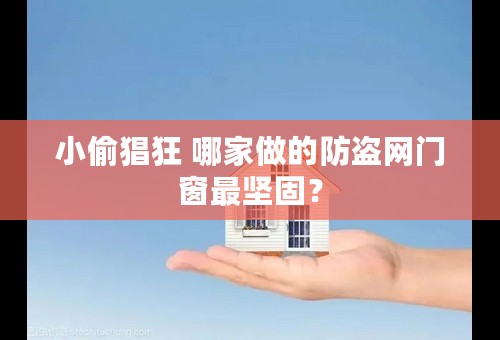 小偷猖狂 哪家做的防盗网门窗最坚固？