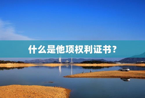 什么是他项权利证书？