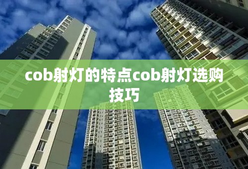 cob射灯的特点cob射灯选购技巧