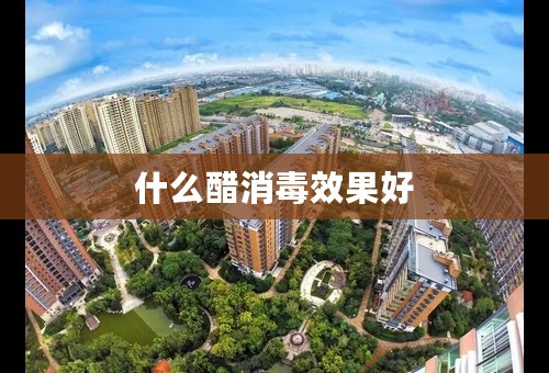 什么醋消毒效果好