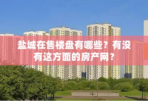 盐城在售楼盘有哪些？有没有这方面的房产网？