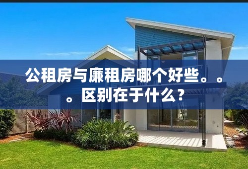 公租房与廉租房哪个好些。。。区别在于什么？
