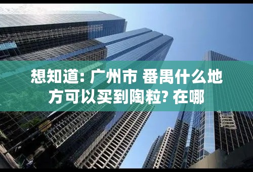 想知道: 广州市 番禺什么地方可以买到陶粒? 在哪