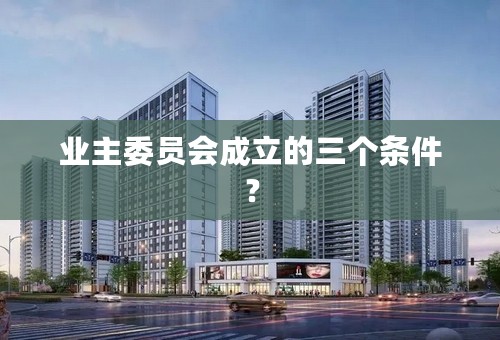 业主委员会成立的三个条件？