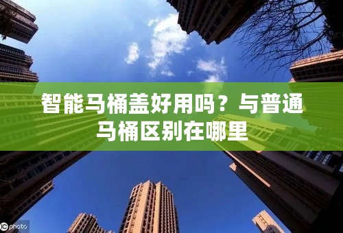 智能马桶盖好用吗？与普通马桶区别在哪里