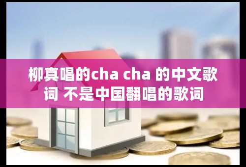 柳真唱的cha cha 的中文歌词 不是中国翻唱的歌词