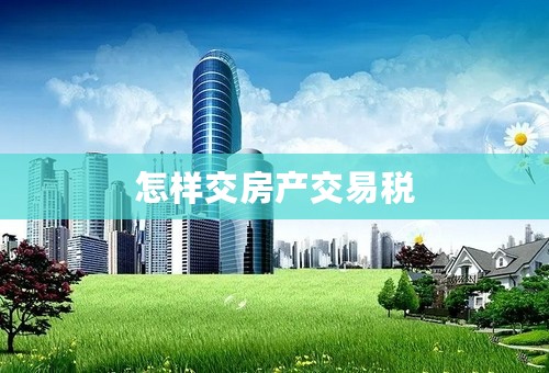 怎样交房产交易税