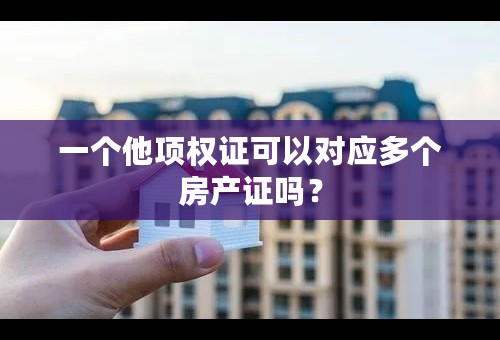 一个他项权证可以对应多个房产证吗？