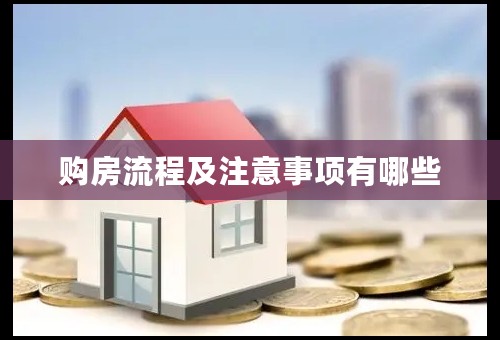 购房流程及注意事项有哪些