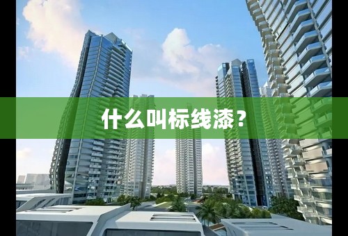 什么叫标线漆？