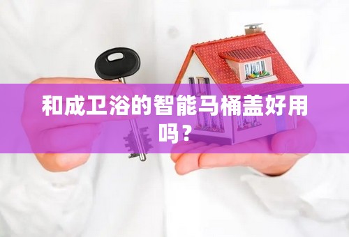 和成卫浴的智能马桶盖好用吗？