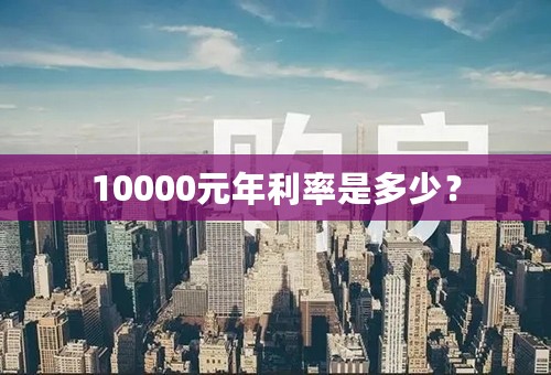 10000元年利率是多少？