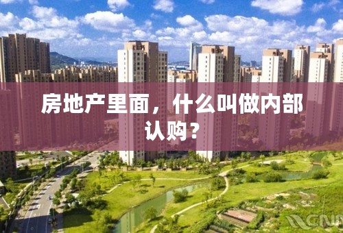 房地产里面，什么叫做内部认购？