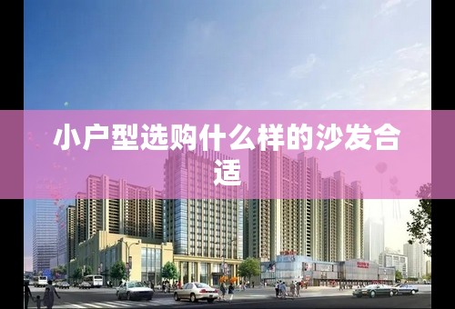 小户型选购什么样的沙发合适