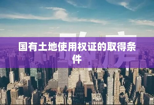 国有土地使用权证的取得条件