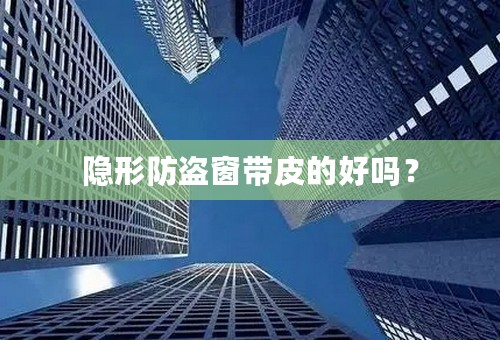 隐形防盗窗带皮的好吗？