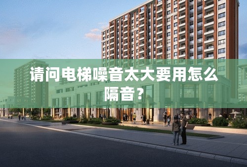请问电梯噪音太大要用怎么隔音？