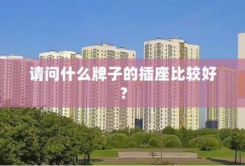 请问什么牌子的插座比较好？